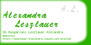 alexandra leszlauer business card